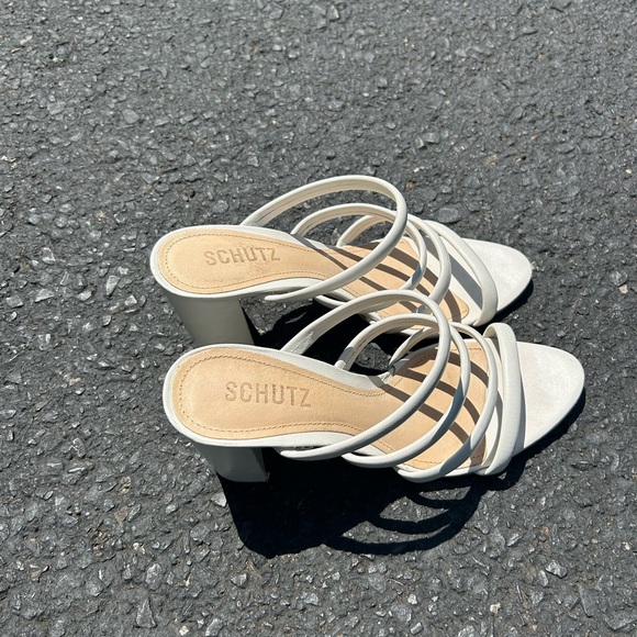 Schutz Strappy Block Heel Summer Sandal - Picture 3 of 15